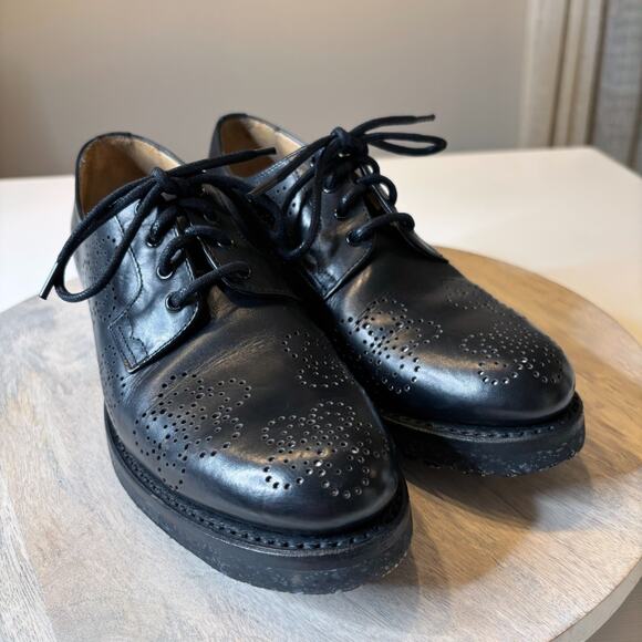 The Office of Angela Scott Miz Stewart Black Leather Oxford Shoes EU 38.5 US 8.5 - Picture 6 of 16
